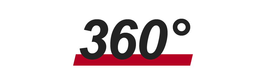 Die Zahl 360 mit dem Grad Zeichen. | © die media GmbH